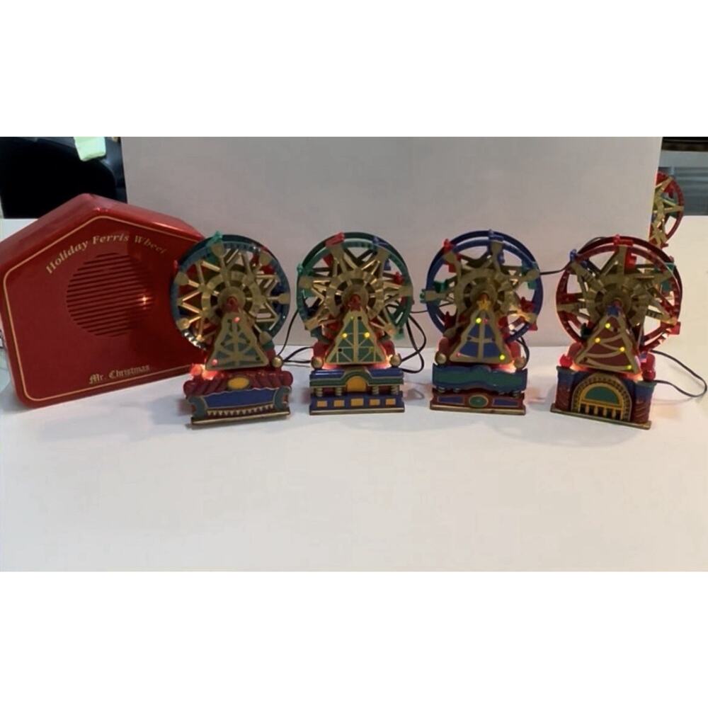 Vintage Mr. Christmas Holiday Ferris Wheel Musical Lighted Animated‎  See Video
